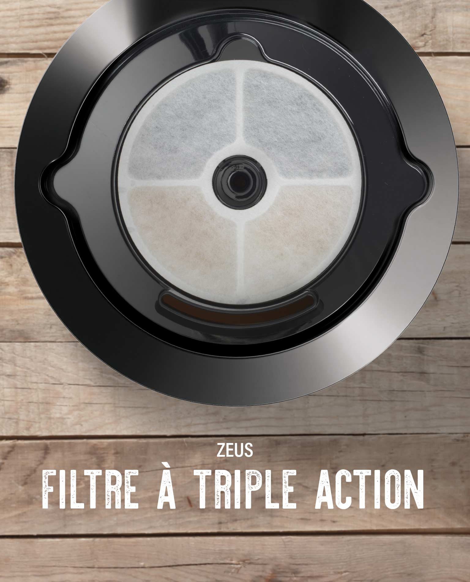 filtre à triple action Zeus pour abreuvoirs